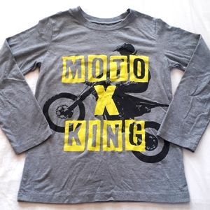 Oshkosh B'gosh Boys size 8 Grey MotoX King Shirt